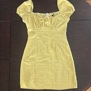 Yellow Plaid Women's Dress
